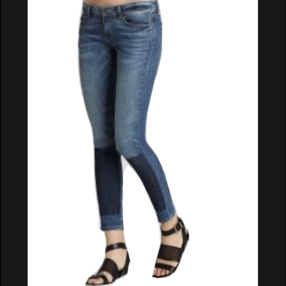 Bcbgeneration Shadow Patch Jeans Size 25 - image 3